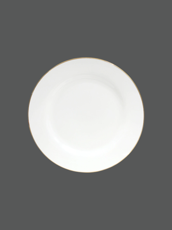Flat Plate with Gold Rim